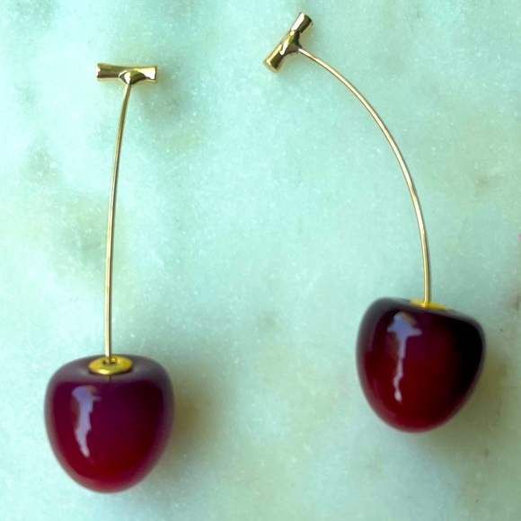🍒 Urban Outfitters Cherry Season Dangle Earrings - Picture 6 of 7